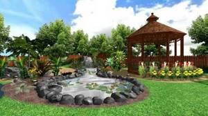 A gazebo and a pond are the favorite and most striking ways to decorate a summer cottage or suburban area