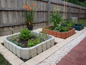 Borders for garden beds made from garden kits