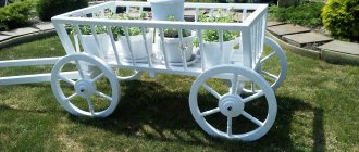 DIY decorative cart for the garden