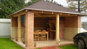 photo of gazebo with barbecue