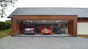 Garage on the territory of a private house