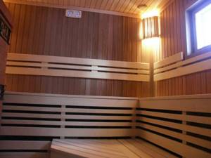 Interior of a modern sauna