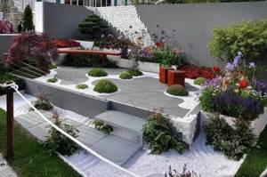 Интересное решение для сада в стиле модерн