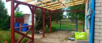 How to build a canopy at the dacha