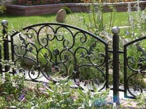 Wrought iron front garden