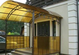 canopy over the porch to the house
