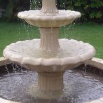 Multi-tiered marble fountain