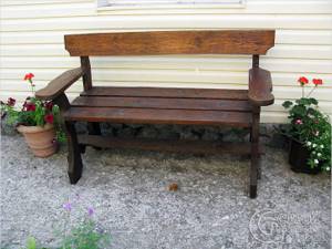 Small bench near the house