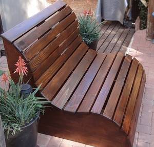 Unusual DIY garden bench