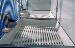 Perforated floor for rabbits