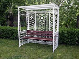 Pergola with bench - an ideal place to relax