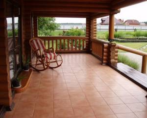 Tile floor for an open veranda