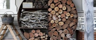 Поленница для дров может стать элегантным элементом декора вашего домашнего участка