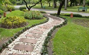 Step path in the garden