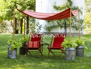 simple fabric canopy in the country