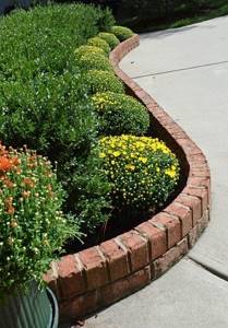 Brick garden borders photo