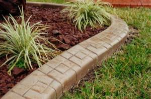 Artificial stone garden border