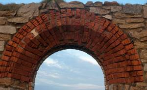 Segmental arch made of bricks