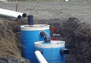 septic tank from barrels