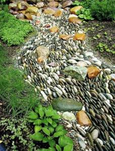 Dry stream in a Japanese garden