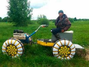 all-terrain vehicle made from a walk-behind tractor