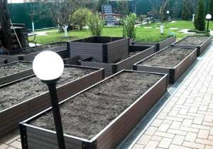 raised beds made of WPC