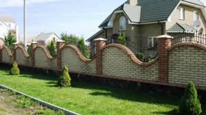 brick fences for a private house photo 5
